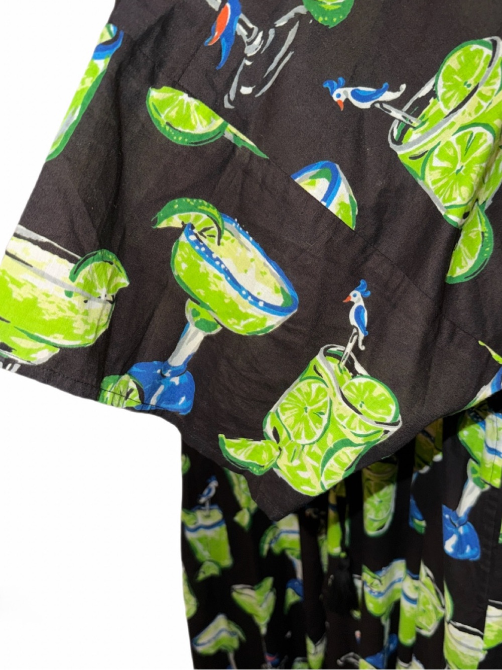 Print Fresh Kimono/Caftan with wide sleeves ,margarita tropical print OSFA - Picture 9 of 14